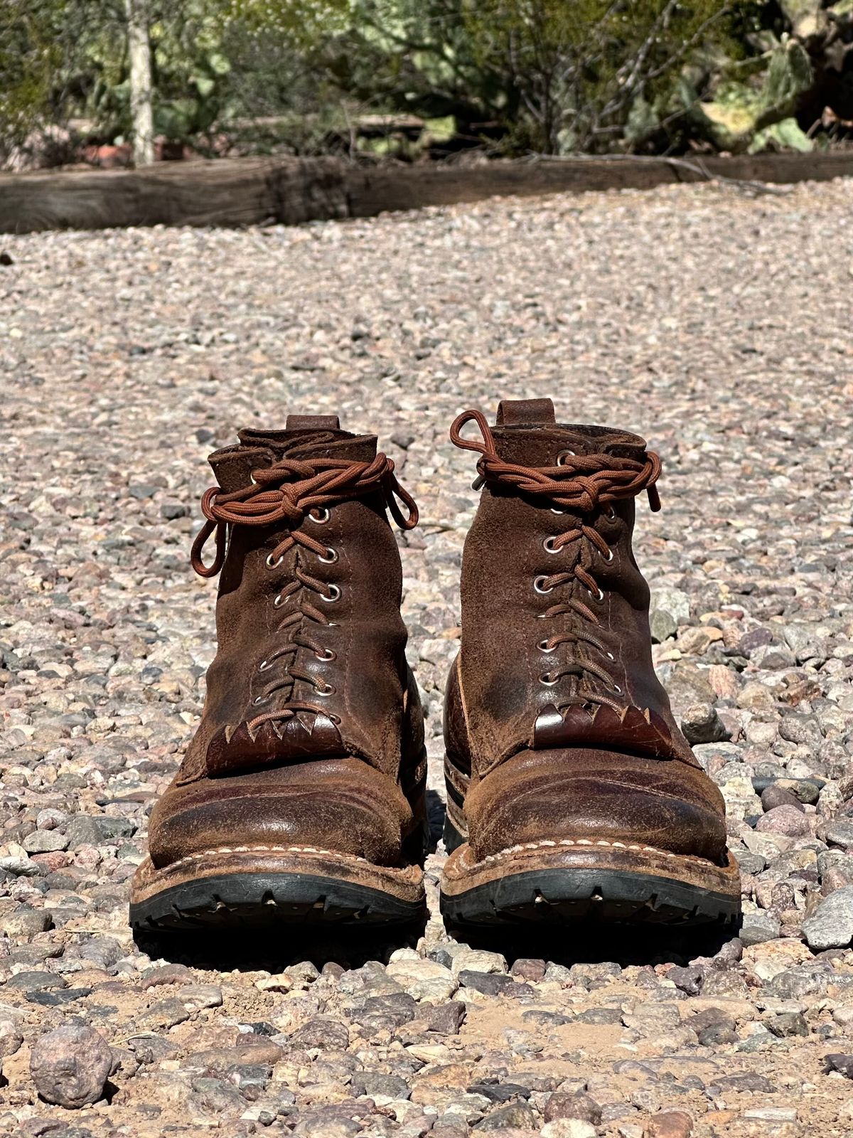 Photo by AndrewsBoots on April 5, 2026 of the White's Custom Model in Horween Cinnamon Waxed Flesh.