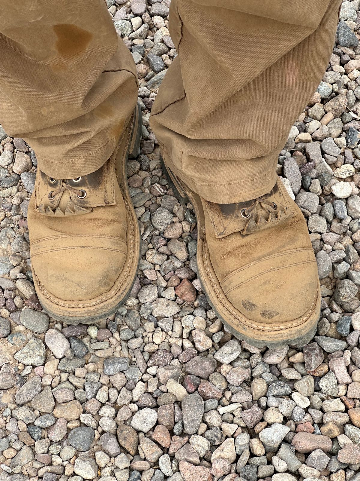 Photo by AndrewsBoots on April 23, 2026 of the White's Custom Model in Horween Cinnamon Waxed Flesh.
