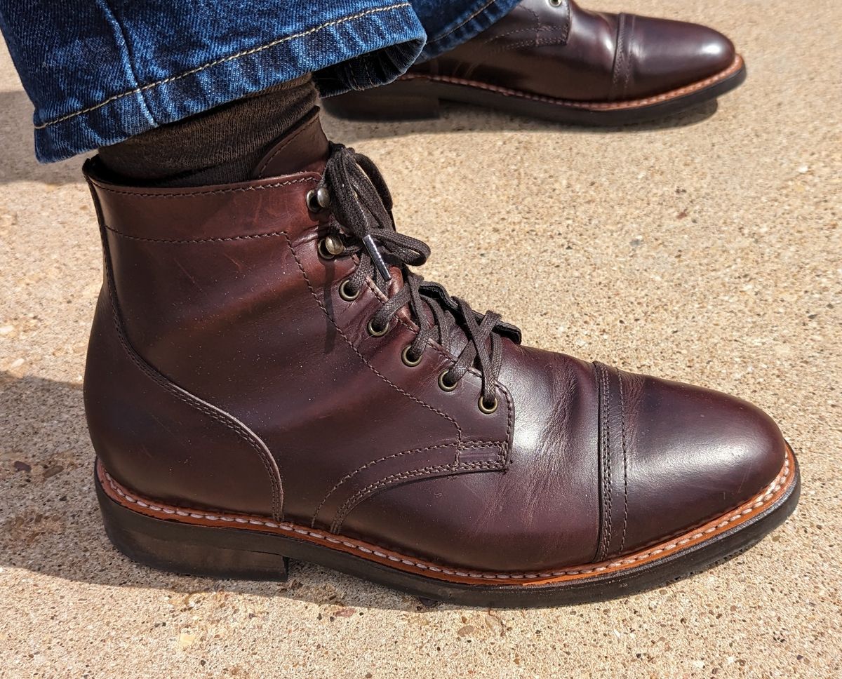 Photo by cowcrapper on March 5, 2024 of the Thursday Captain in Brown Thursday Chrome.