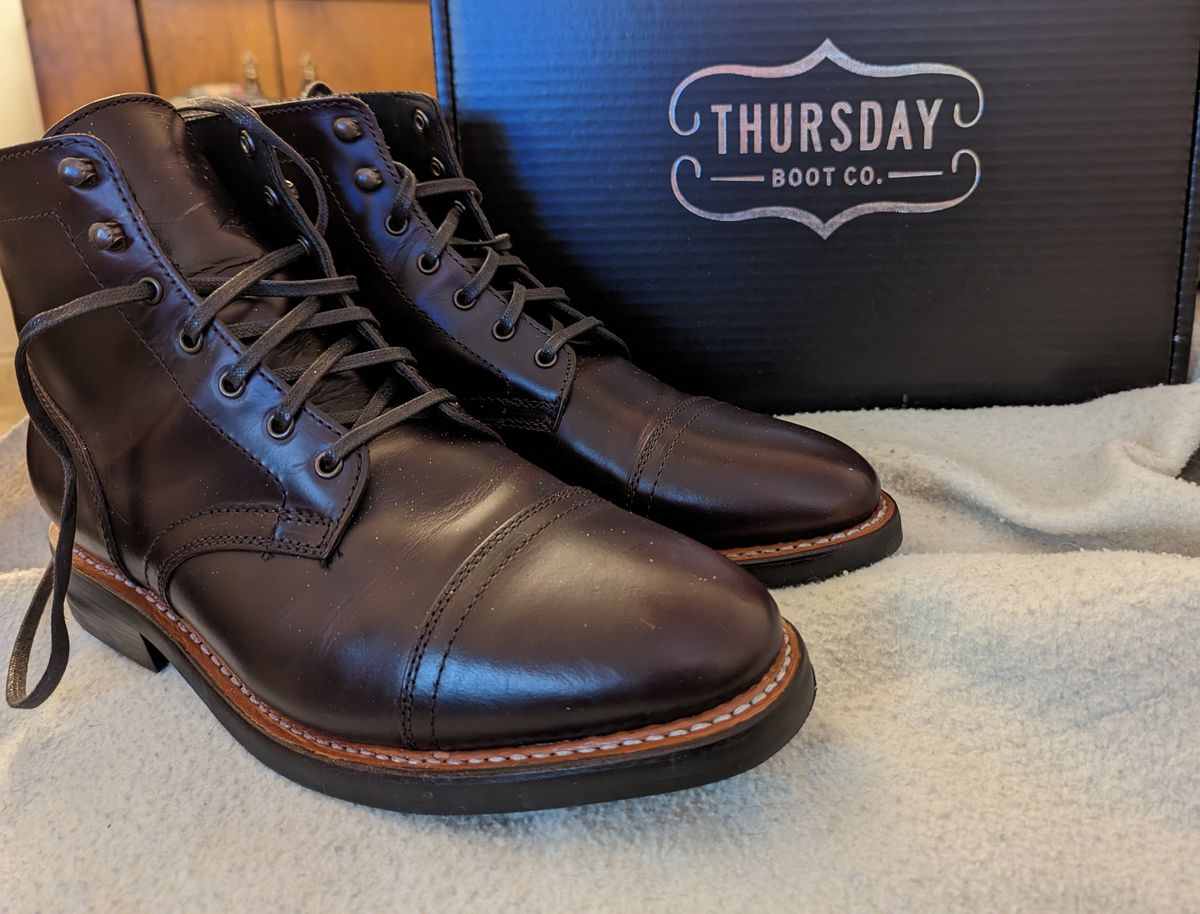 Photo by cowcrapper on April 23, 2024 of the Thursday Captain in Brown Thursday Chrome.
