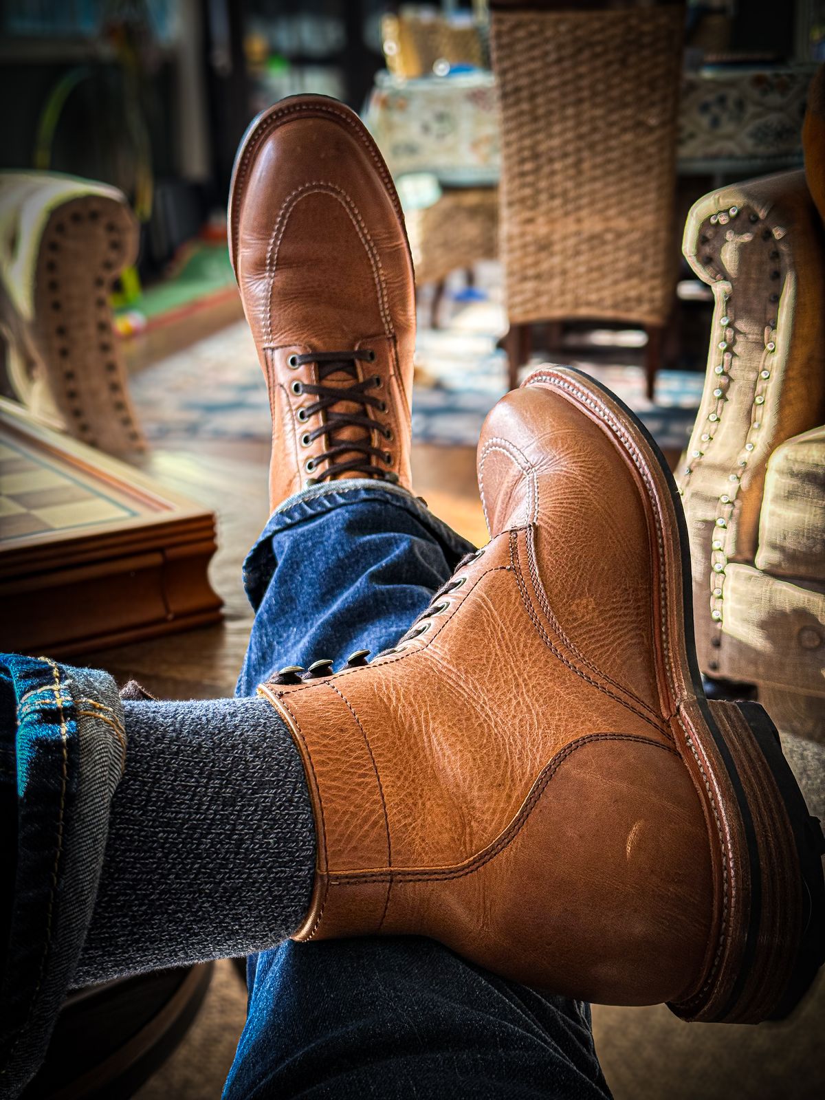 Photo by MaticEsq on November 15, 2025 of the Parkhurst The Niagara in Seidel Natural Veg Retan.