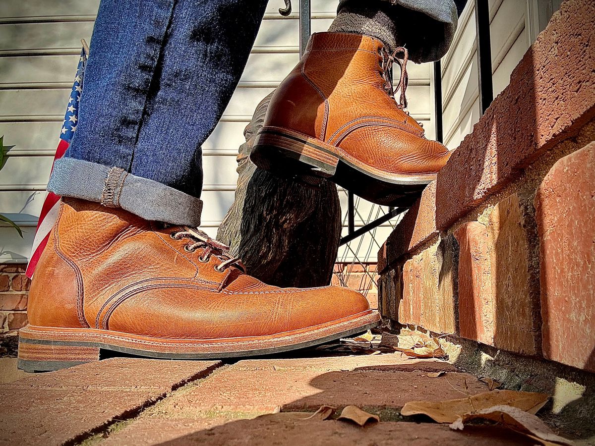 Photo by MaticEsq on November 20, 2025 of the Parkhurst The Niagara in Seidel Natural Veg Retan.