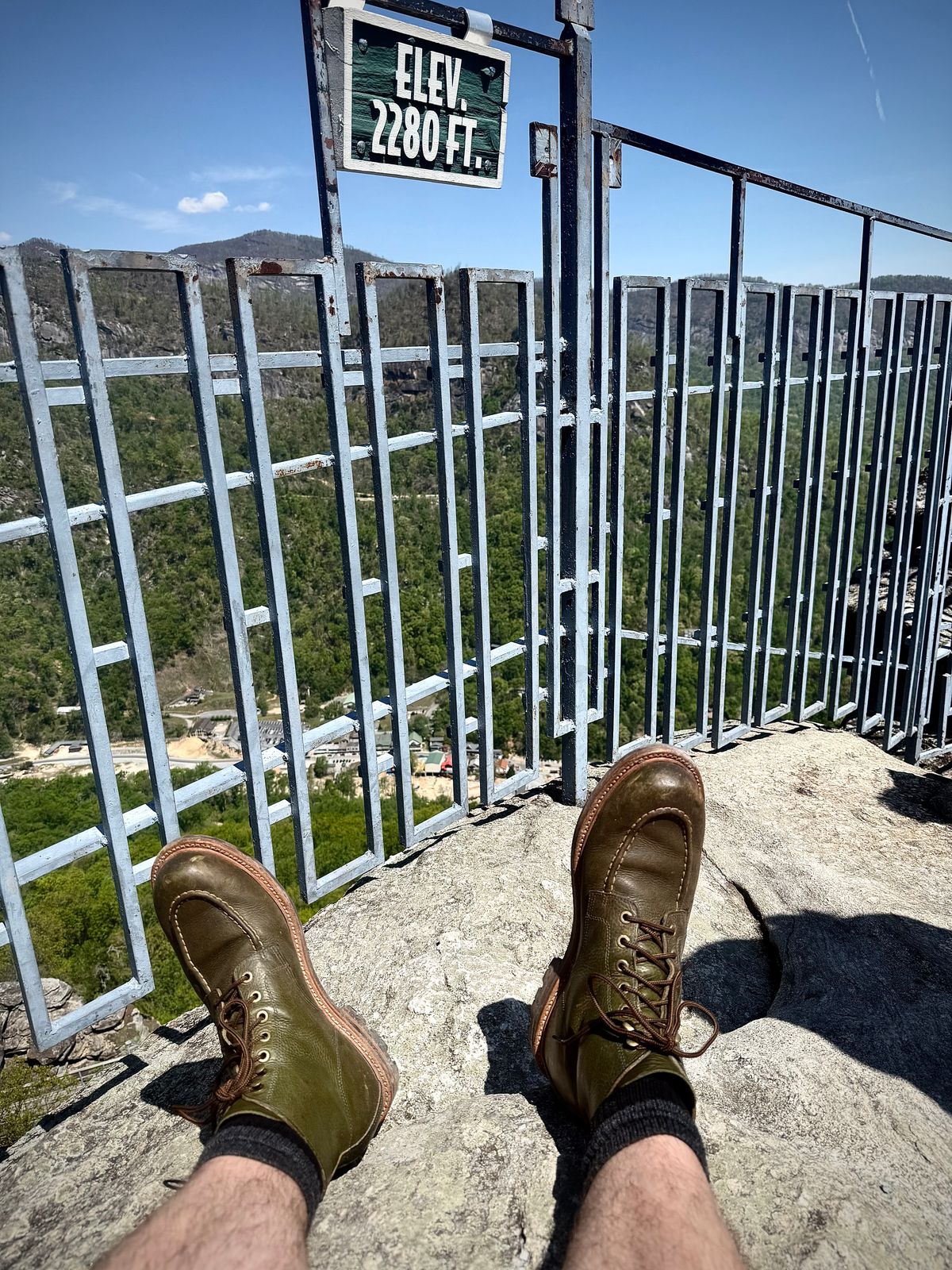 Photo by MaticEsq on April 12, 2026 of the Grant Stone Brass Boot in Badalassi Carlo Olive Green Minerva.