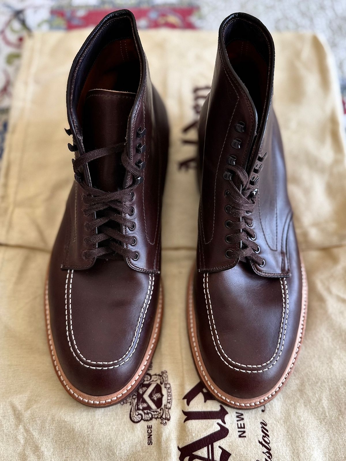 Photo by MaticEsq on January 28, 2026 of the Alden 403 Indy Boot in Horween Brown Chromexcel.