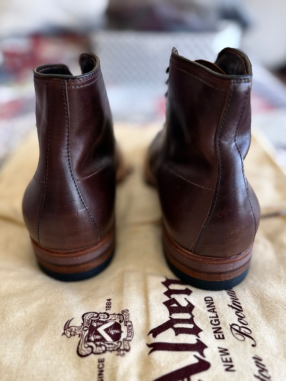 Photo by MaticEsq on January 28, 2026 of the Alden 403 Indy Boot in Horween Brown Chromexcel.