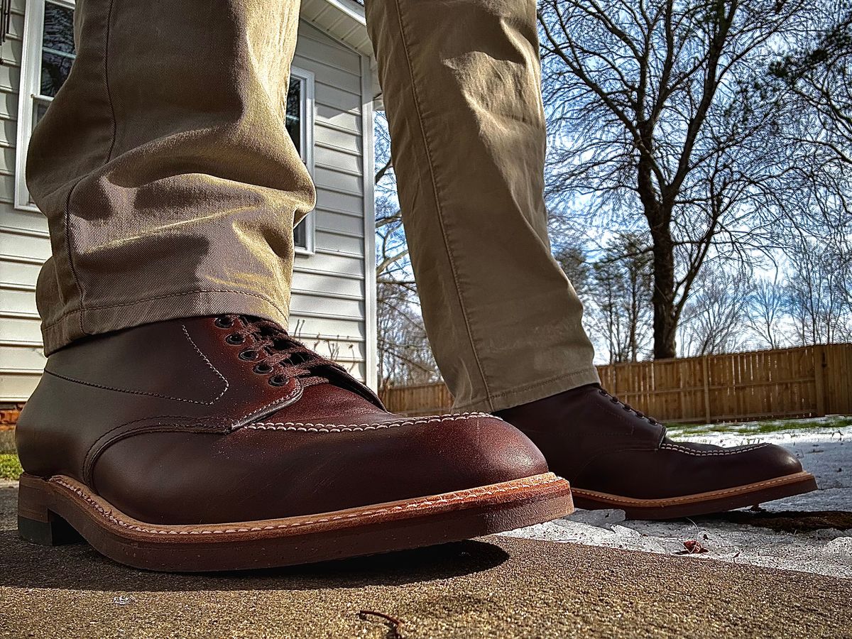 Photo by MaticEsq on January 29, 2026 of the Alden 403 Indy Boot in Horween Brown Chromexcel.