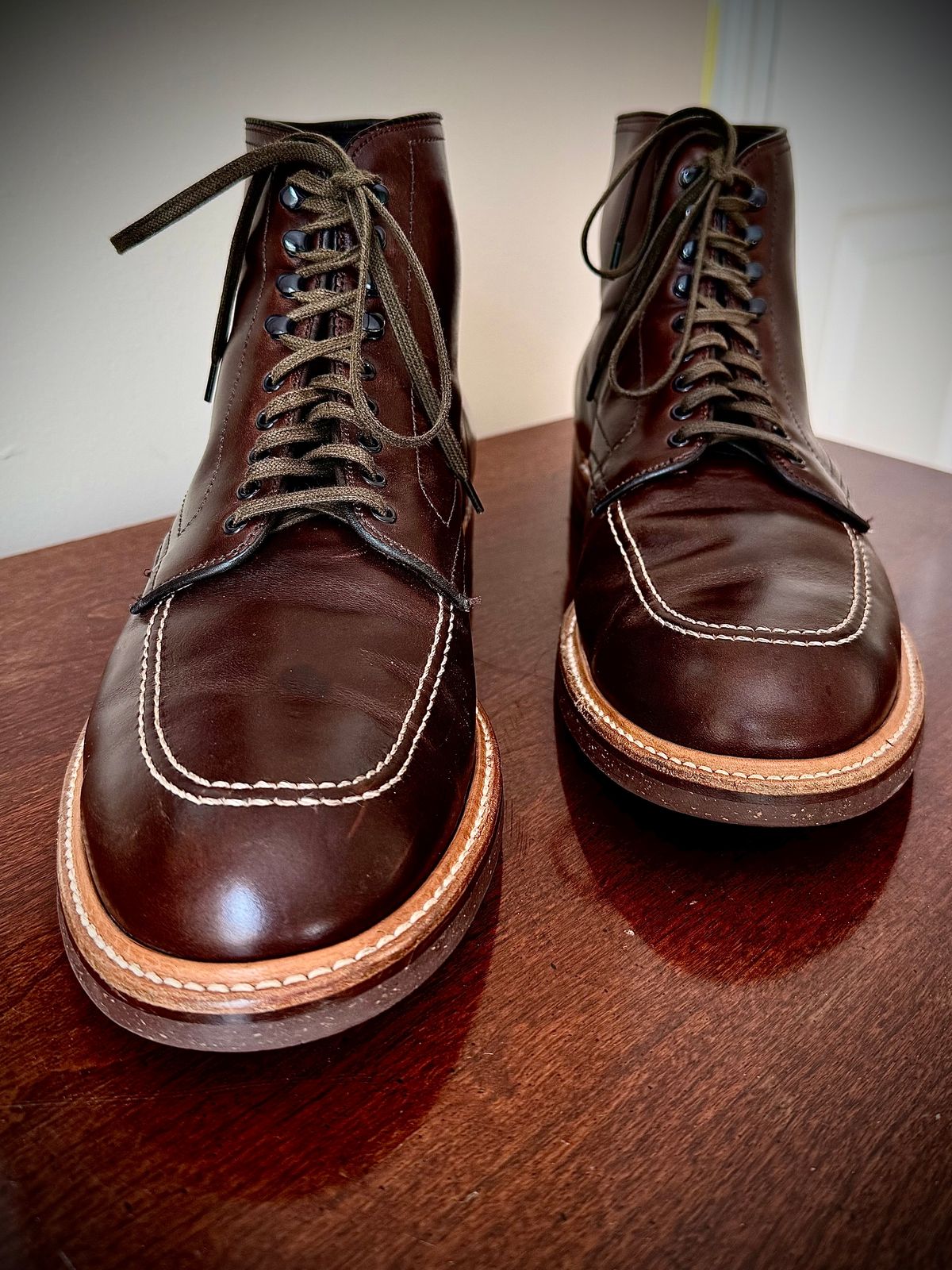 Photo by MaticEsq on April 7, 2026 of the Alden 403 Indy Boot in Horween Brown Chromexcel.