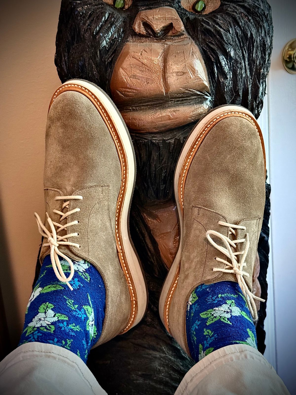 Photo by MaticEsq on April 6, 2026 of the Church's Custom Grade Leyton II in C.F. Stead Stone Suede.