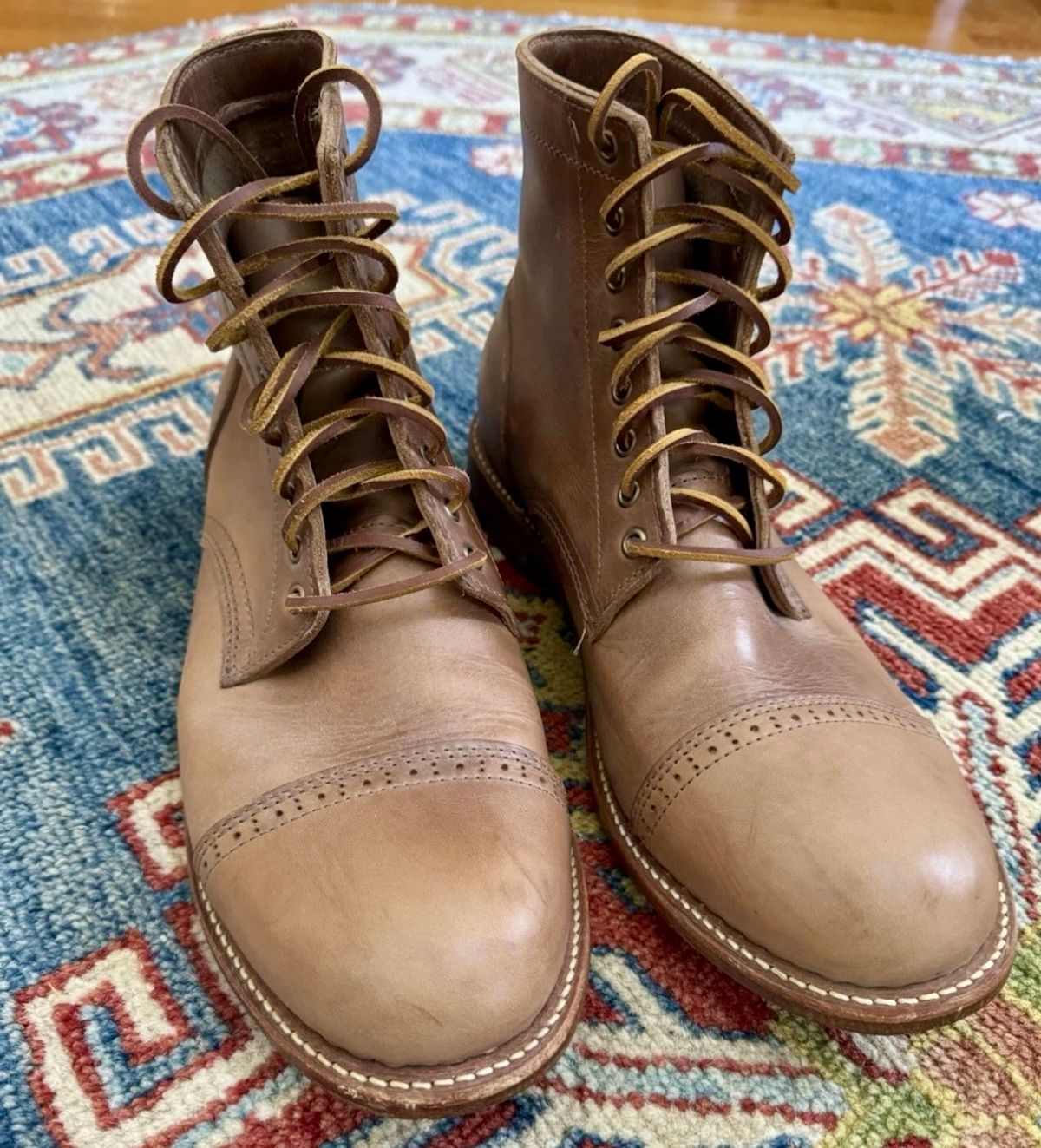 Photo by MaticEsq on November 12, 2025 of the Oak Street Bootmakers Trench Boot in Horween Natural Chromexcel.