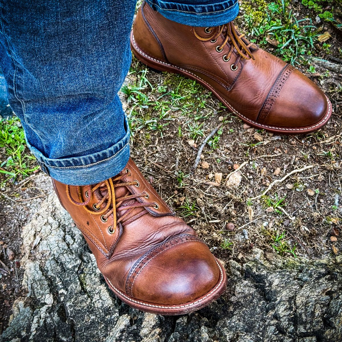 Photo by MaticEsq on March 9, 2026 of the Oak Street Bootmakers Trench Boot in Horween Natural Chromexcel.