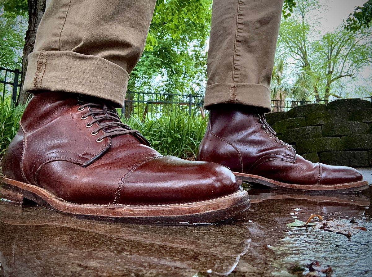 Photo by MaticEsq on April 28, 2026 of the Viberg Service Boot PCT in Gallun Cigar Viking Calf.