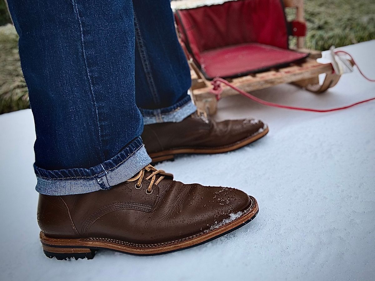 Photo by MaticEsq on January 25, 2026 of the Parkhurst The Allen in Italpel Caramel Teacore Veg Tan.