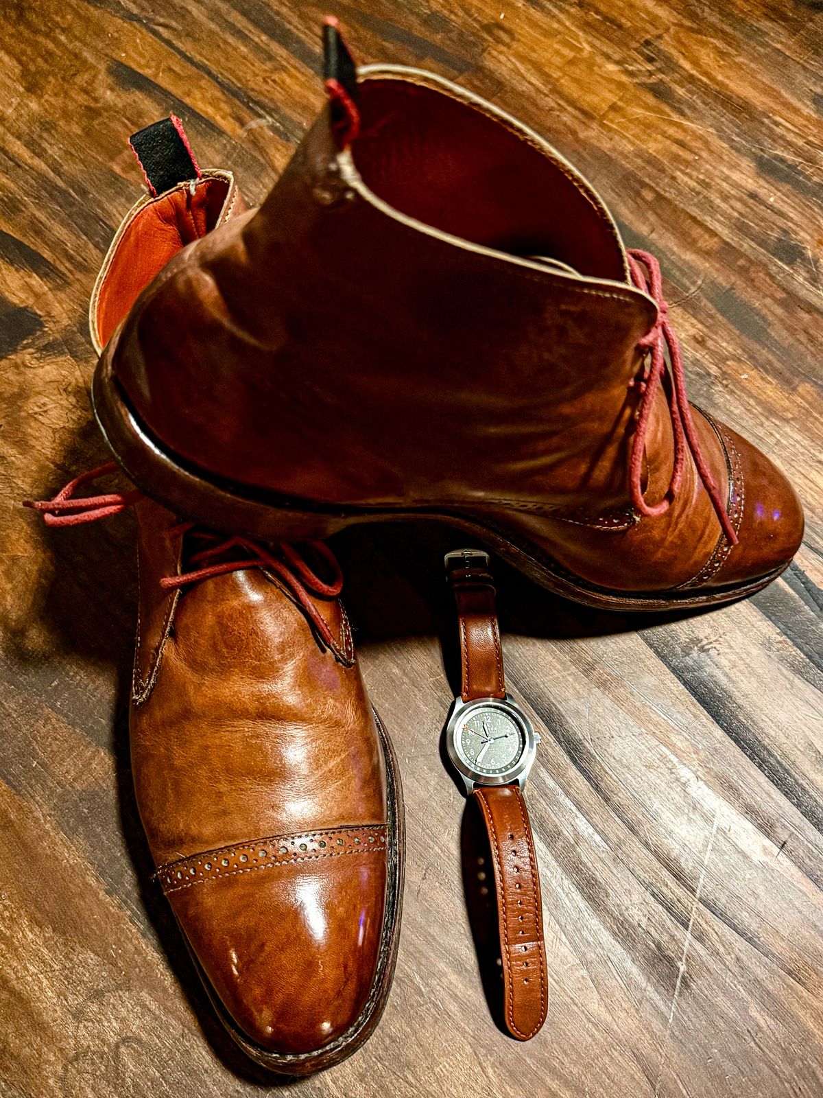 Photo by MaticEsq on October 28, 2025 of the Allen Edmonds Bleecker Street in Dark Chili Calfskin.