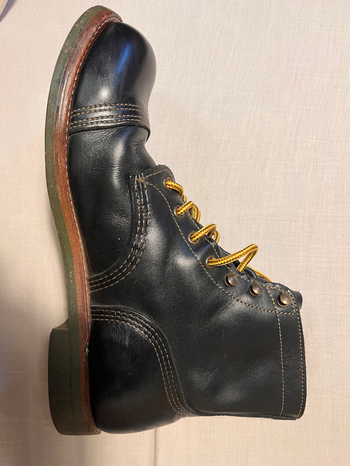 Photo by Tom on June 26, 2025 of the Red Wing 4331 Iron Ranger in S.B. Foot Black Harness.