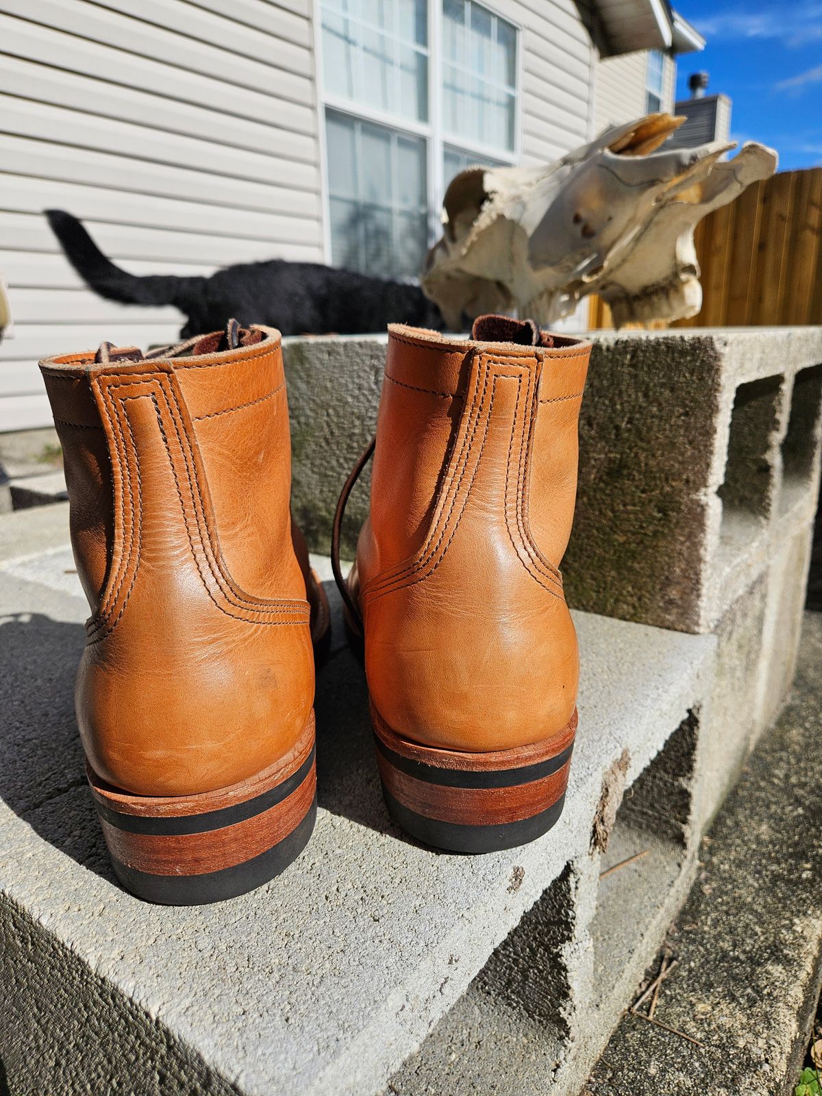 Photo by 83cane on December 3, 2025 of the Nicks DomePro in Horween Light Natural Dublin.