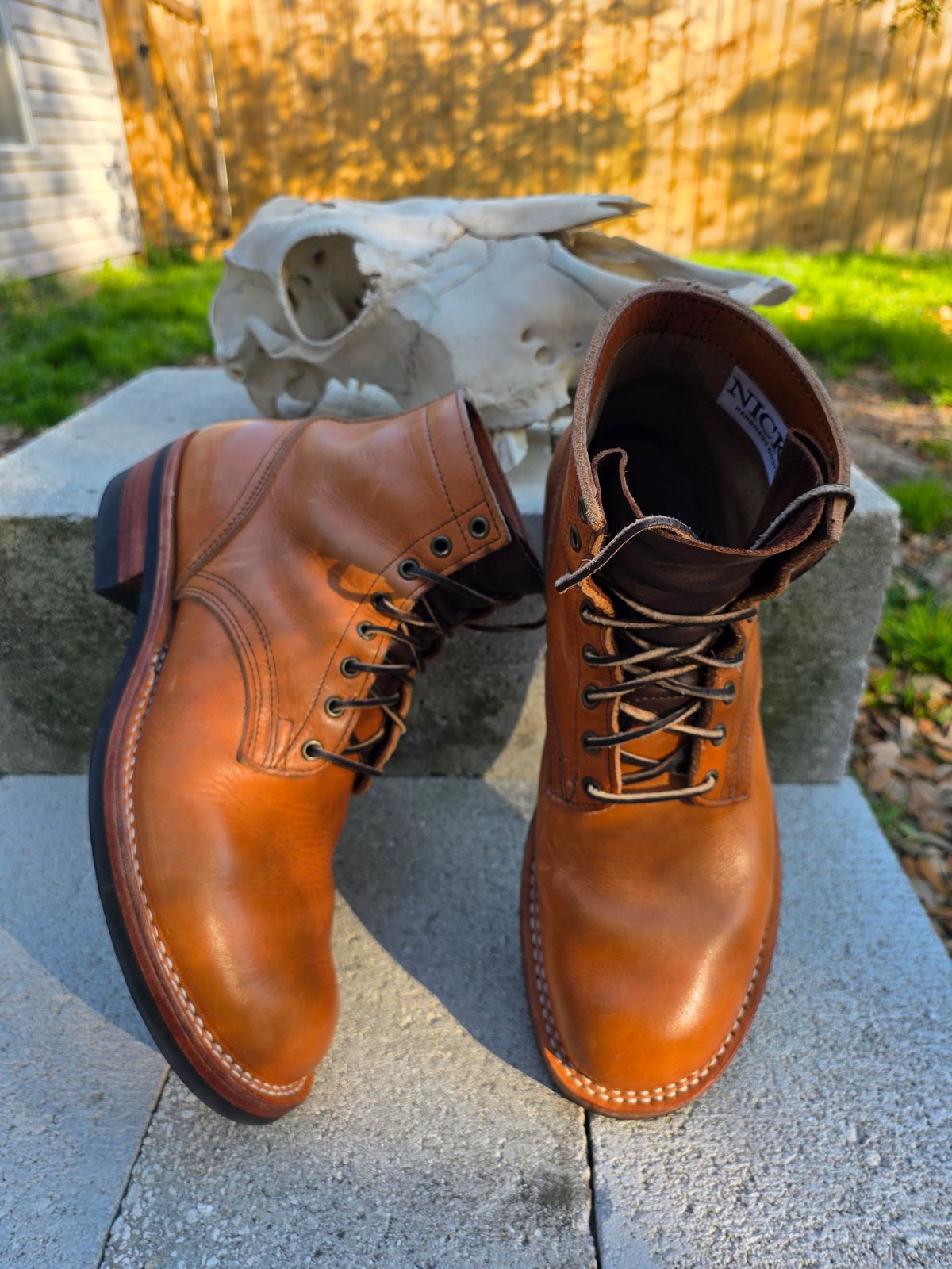 Photo by 83cane on February 3, 2026 of the Nicks DomePro in Horween Light Natural Dublin.