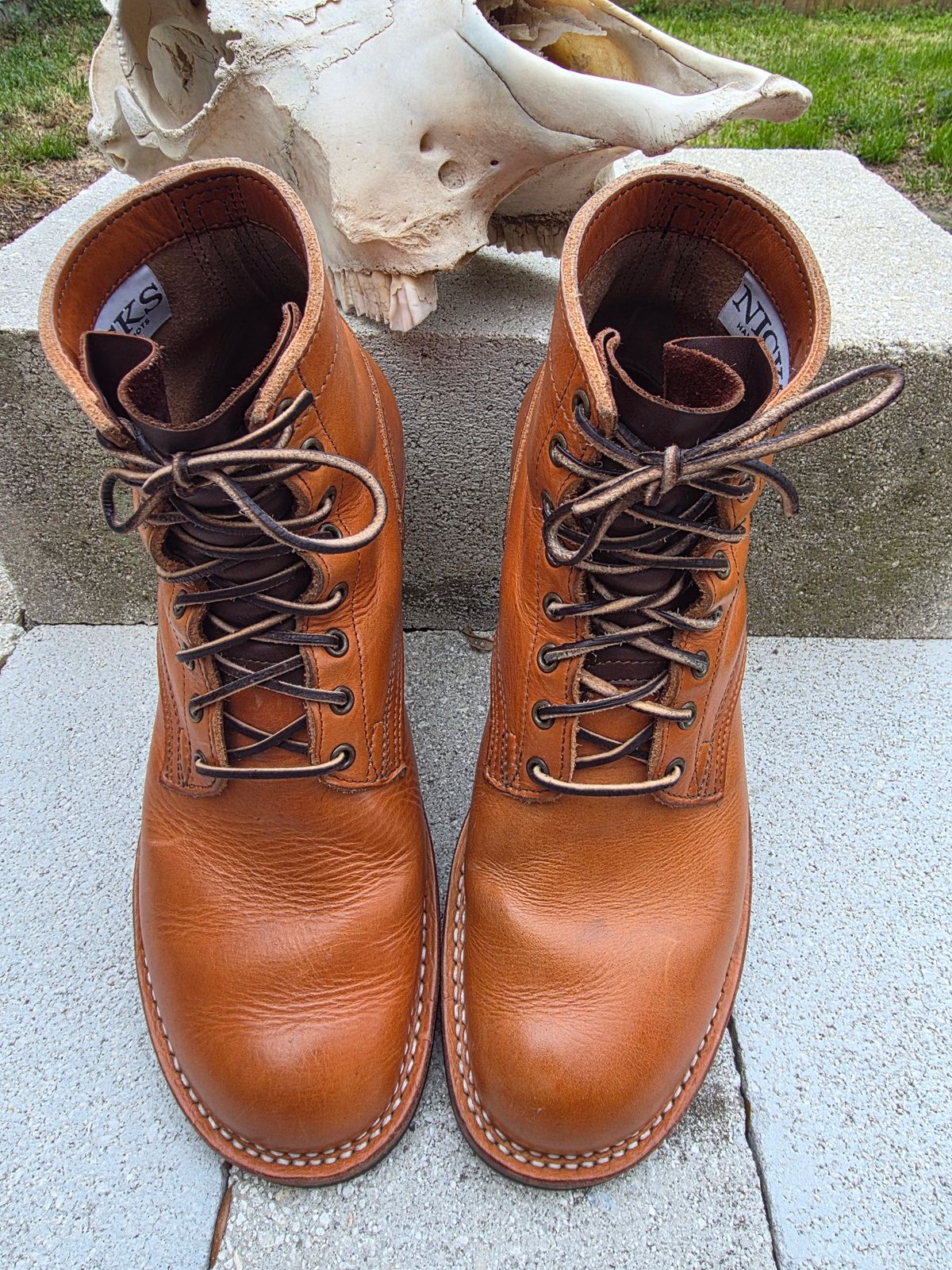 Photo by 83cane on March 3, 2026 of the Nicks DomePro in Horween Light Natural Dublin.