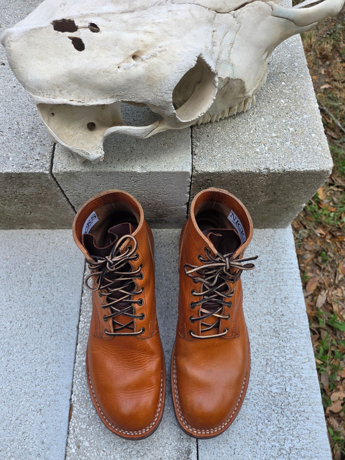 Photo by 83cane on April 5, 2026 of the Nicks DomePro in Horween Light Natural Dublin.