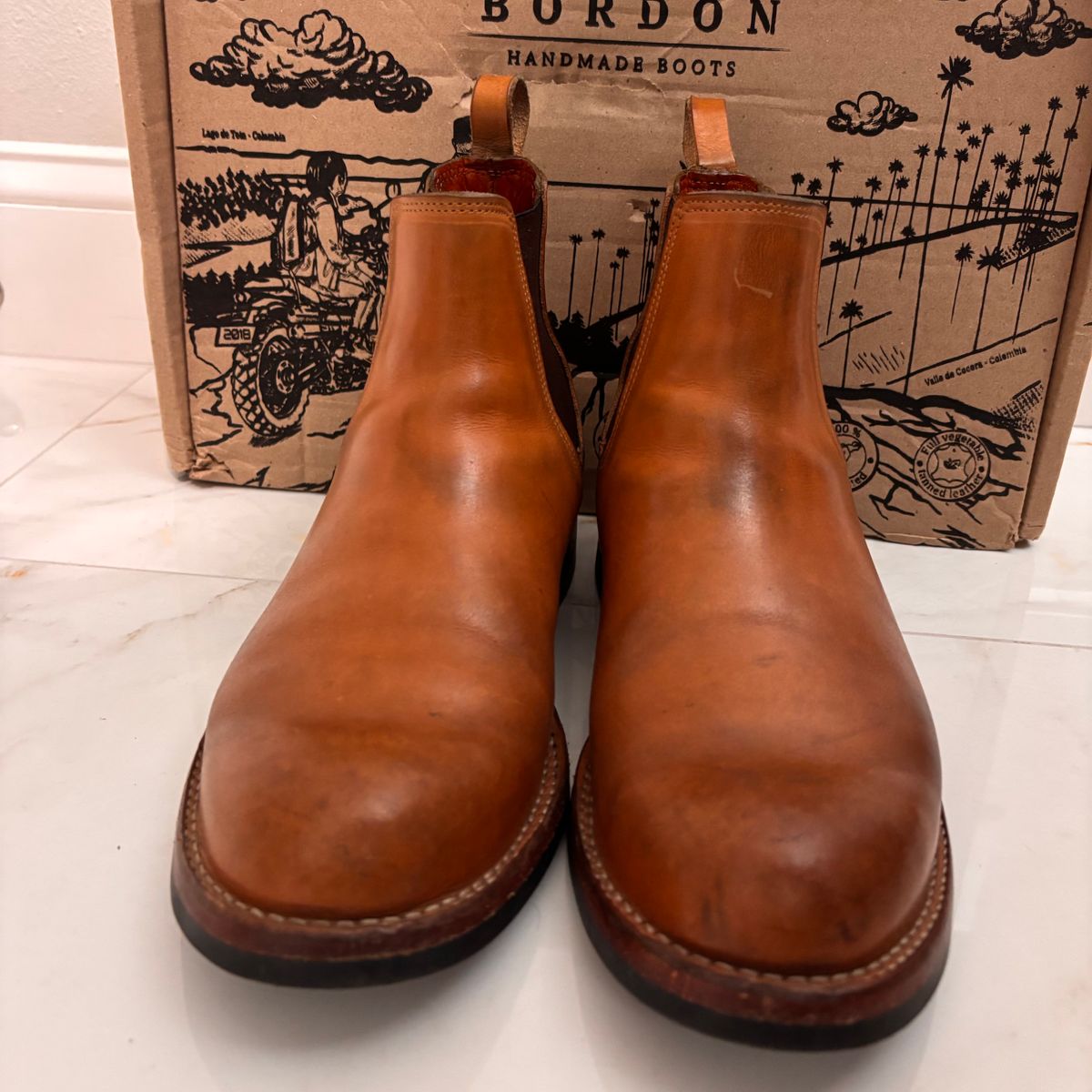 Photo by StitchedNeat on April 6, 2026 of the Bordon Isidro in Wickett & Craig Natural Veg Tan.