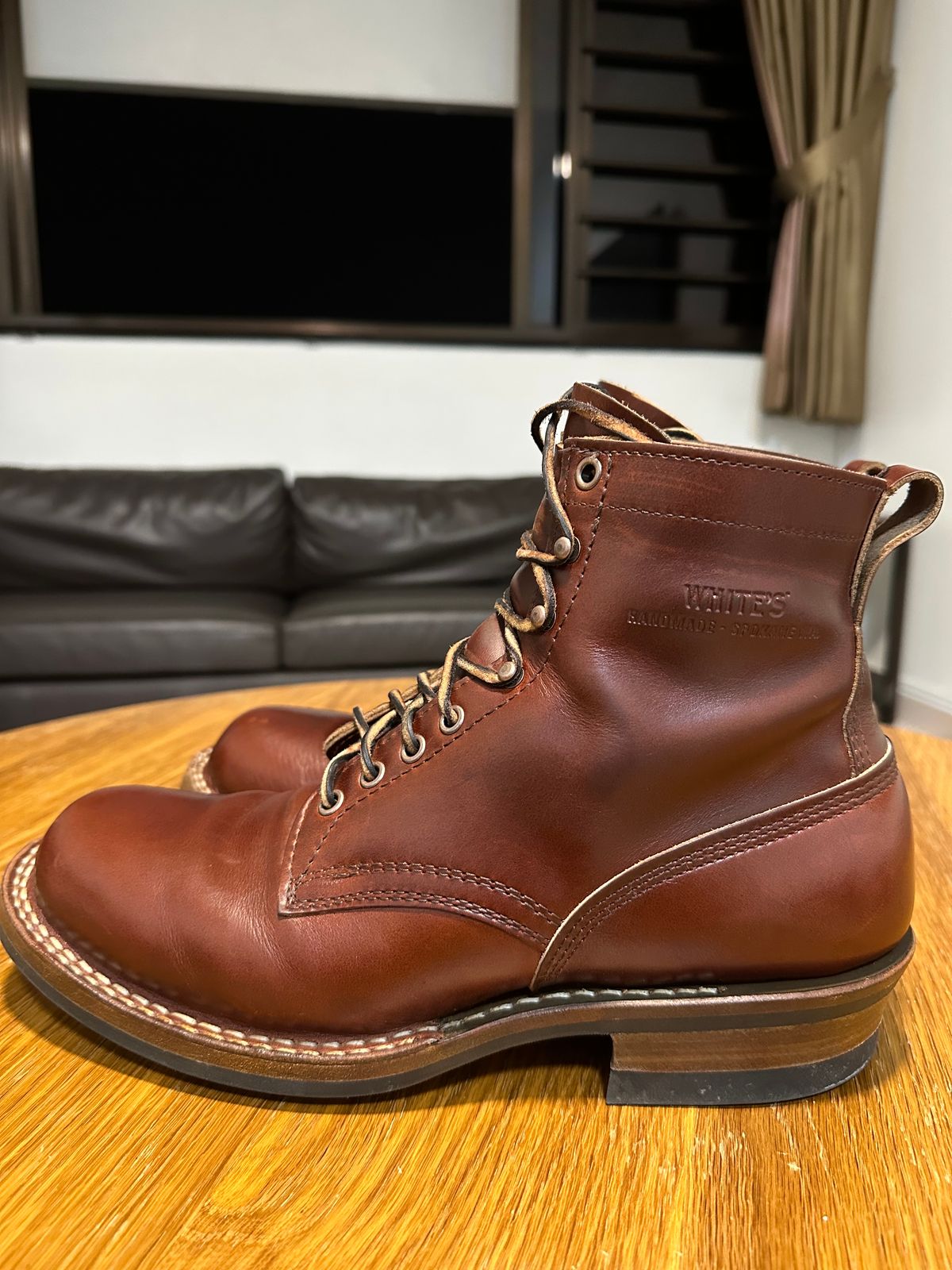 Photo by unagikiller on November 1, 2024 of the White's C350 Cruiser in Seidel British Tan Double Shot.