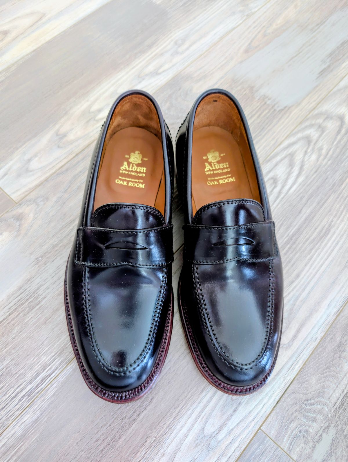 Photo by purevil on April 6, 2026 of the Alden Leisure Handsewn Penny Loafer in Horween Color 8 Shell Cordovan.