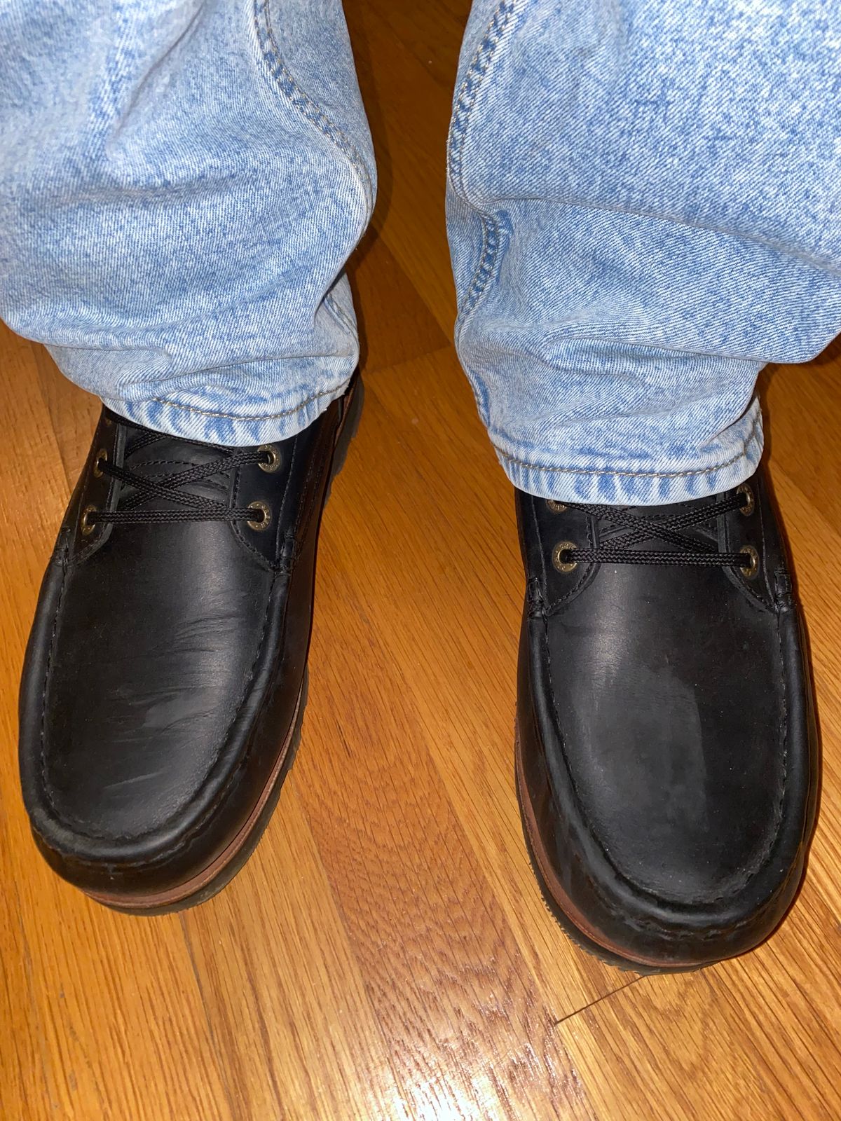 Photo by Stellarlife2429_ on May 30, 2026 of the Jim Green Workhorse Moc Toe in Nubuck leather.