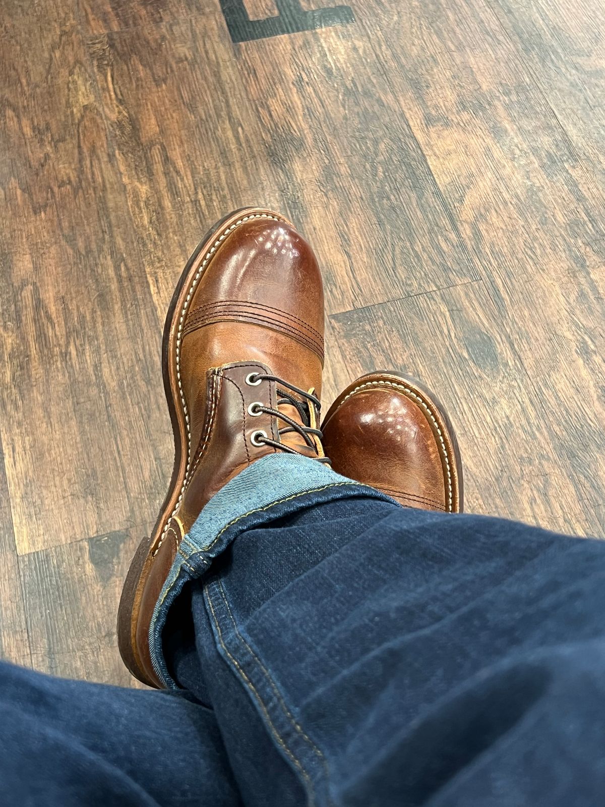 Photo by JLL343 on February 2, 2024 of the Red Wing Iron Ranger in S.B. Foot Copper Rough and Tough.