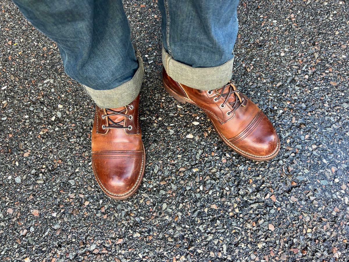 Photo by JLL343 on May 10, 2026 of the Red Wing Iron Ranger in S.B. Foot Copper Rough and Tough.