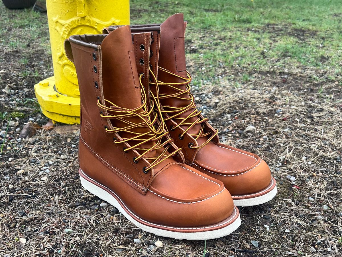 Photo by JLL343 on April 26, 2025 of the Red Wing 8-Inch Classic Moc in Seidel Mocha Oil Tan.