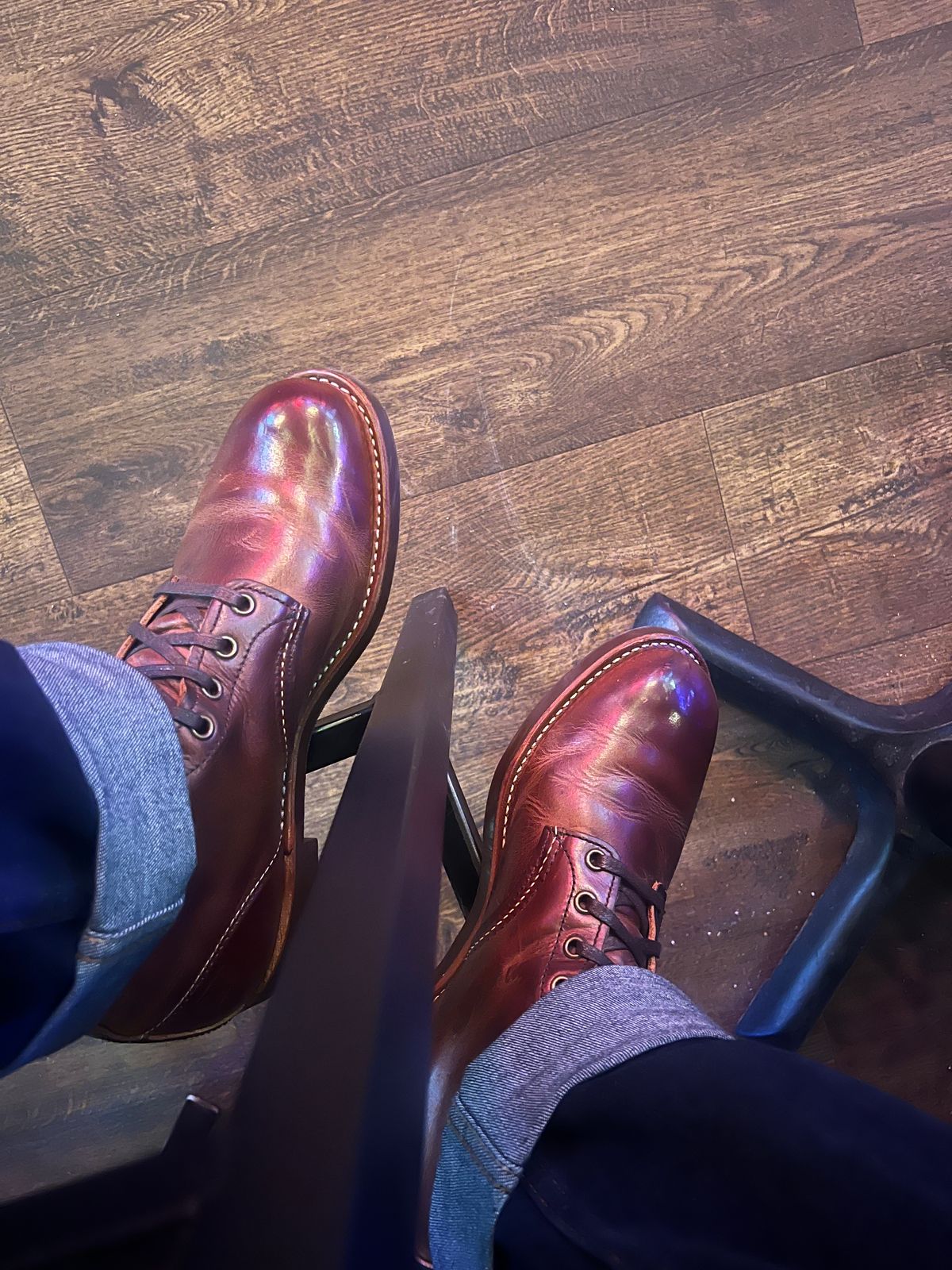 Photo by JLL343 on August 4, 2025 of the Red Wing Blacksmith in S.B. Foot Copper Rough and Tough.