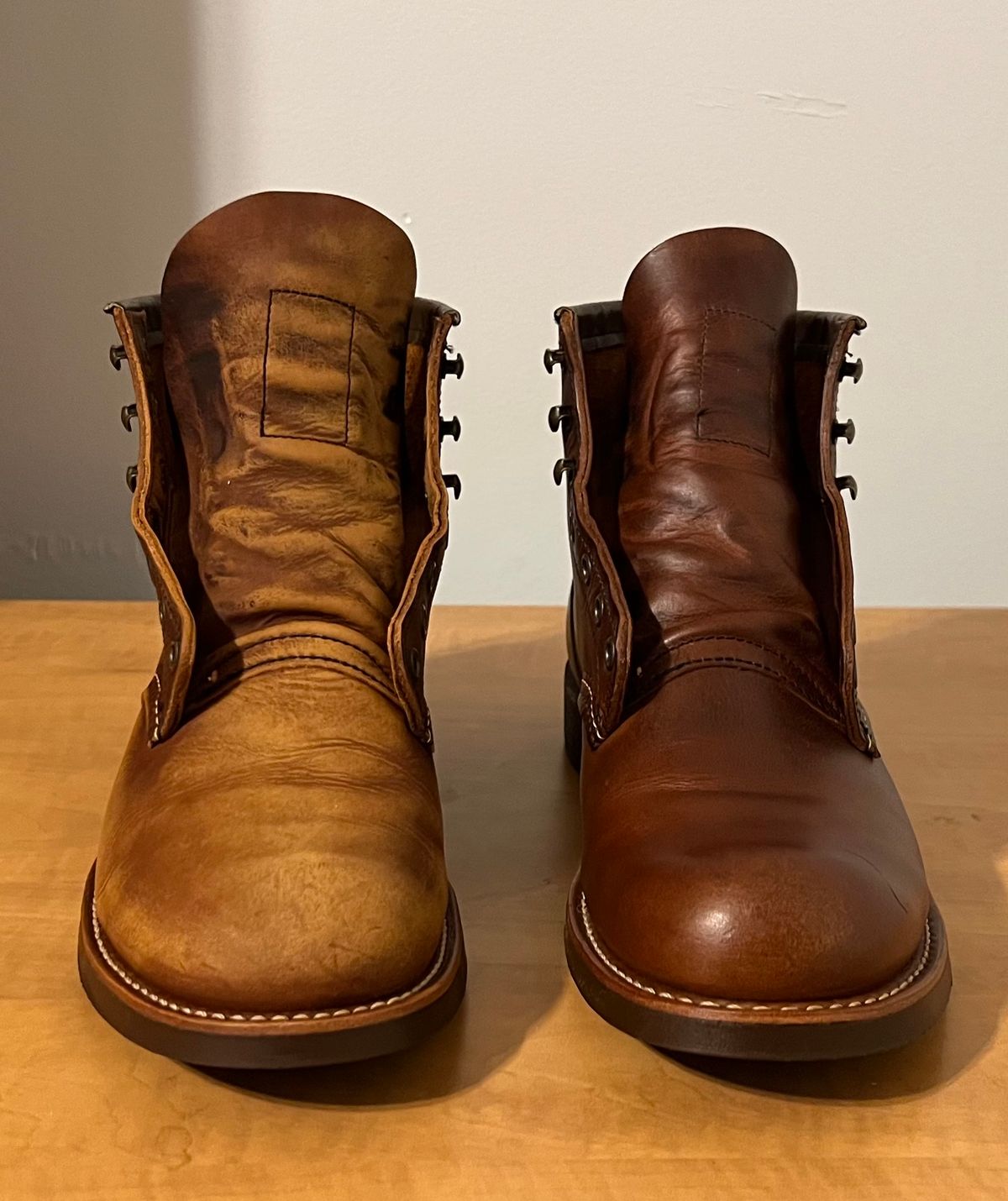 Photo by JLL343 on October 10, 2022 of the Red Wing Blacksmith in S.B. Foot Copper Rough and Tough.