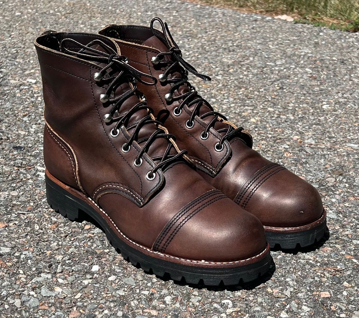 Photo by JLL343 on August 7, 2022 of the Red Wing Iron Ranger in S.B. Foot Amber Harness.