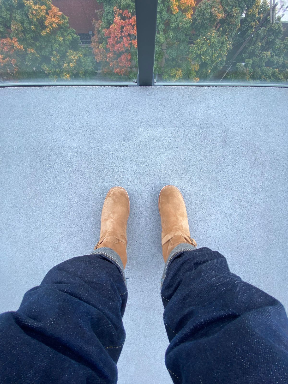 Photo by IndigoJones on October 20, 2024 of the Crush On Retro Engineer Boot 9013 in Suede Beige.
