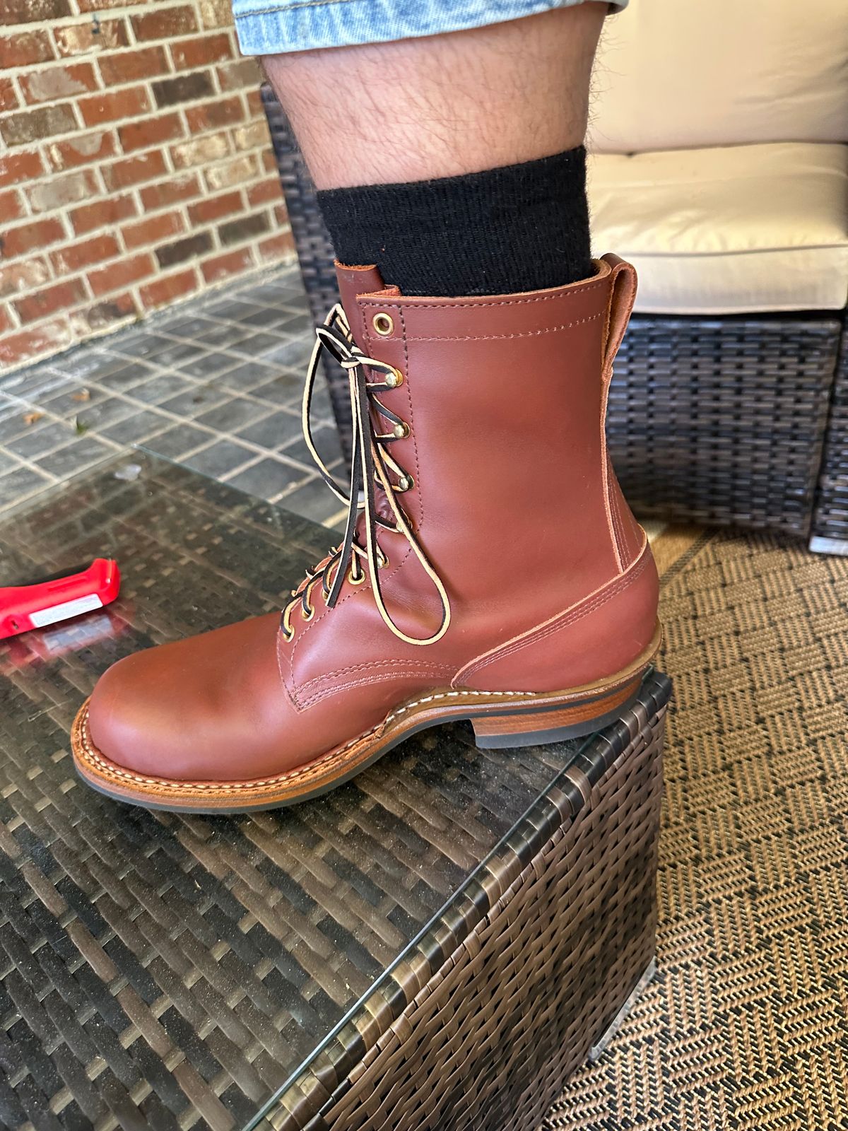 Photo by biggy545 on July 10, 2025 of the White's Farmer/Rancher in Seidel Red Dog Oil Tan.