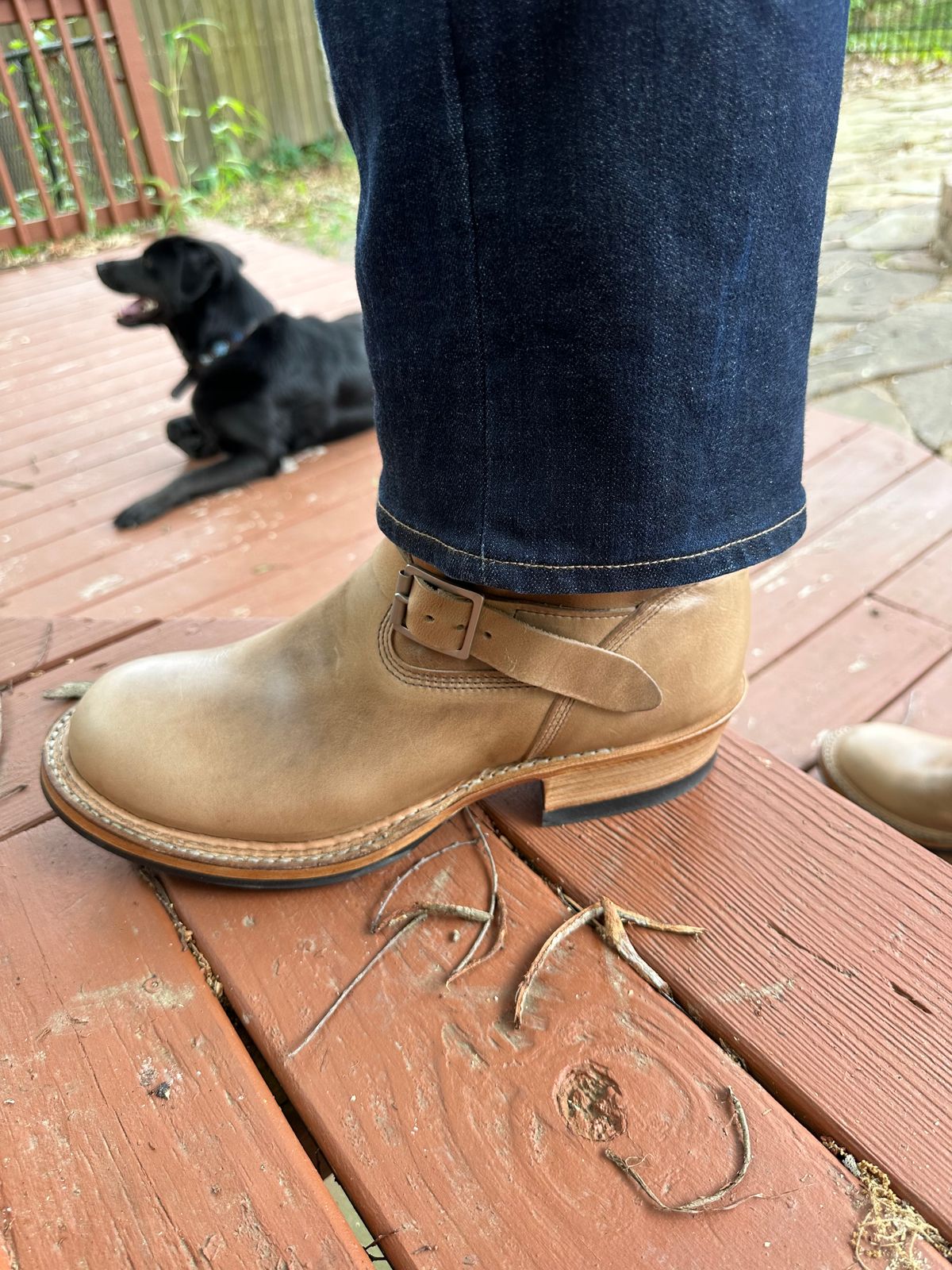 Photo by biggy545 on April 21, 2026 of the White's Nomad Engineer Boots in Horween Natural Chromexcel.