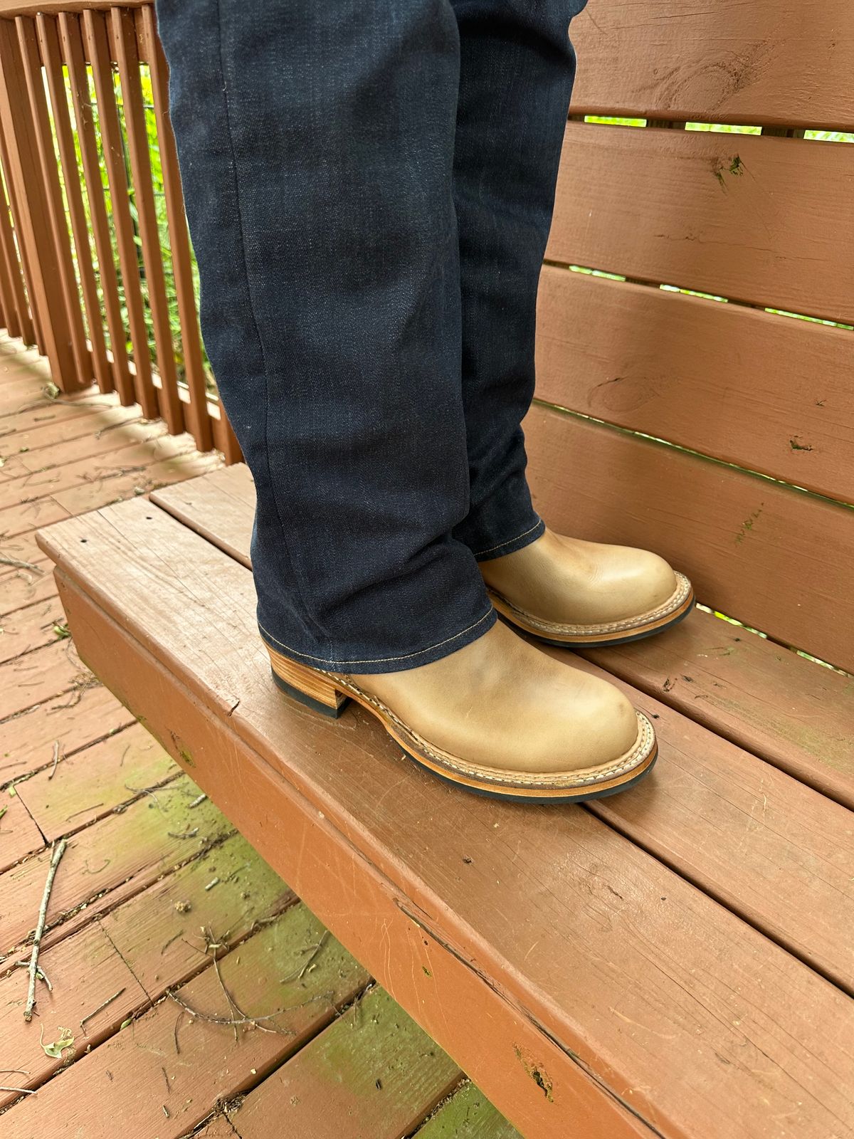 Photo by biggy545 on April 21, 2026 of the White's Nomad Engineer Boots in Horween Natural Chromexcel.