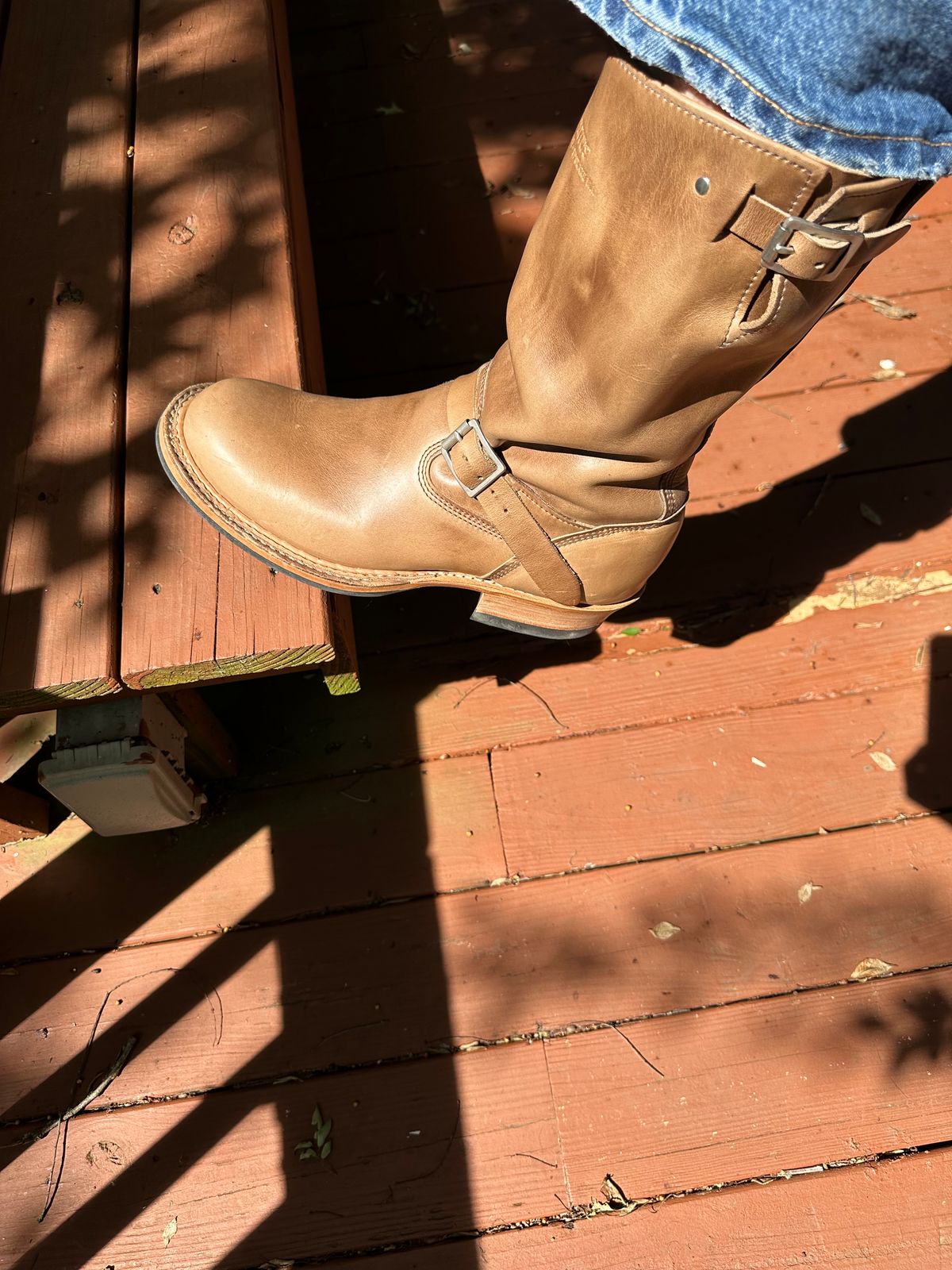 Photo by biggy545 on May 4, 2026 of the White's Nomad Engineer Boots in Horween Natural Chromexcel.