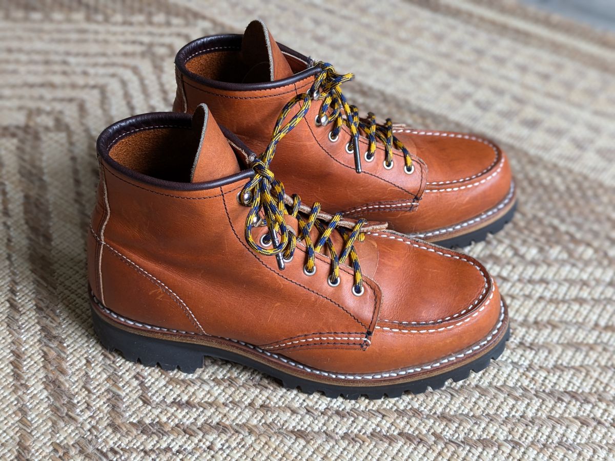 Photo by UnpackedC on April 16, 2025 of the Red Wing 6-Inch Classic Moc in S.B. Foot Oro Legacy.