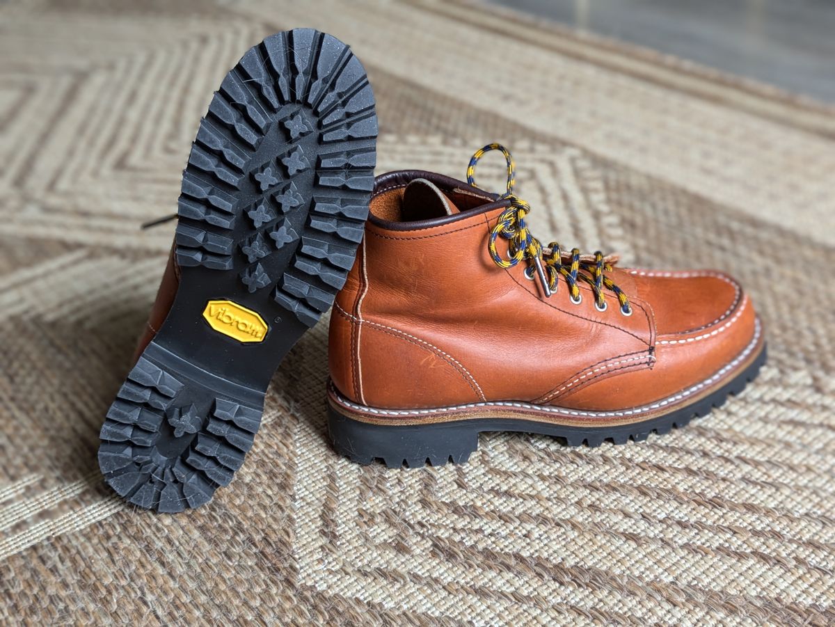 Photo by UnpackedC on April 16, 2025 of the Red Wing 6-Inch Classic Moc in S.B. Foot Oro Legacy.