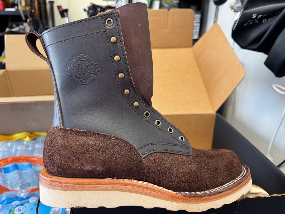 Photo by OrtizConstruction on April 1, 2026 of the Frank's Boots Rainier in Seidel Mocha Oil Tan.
