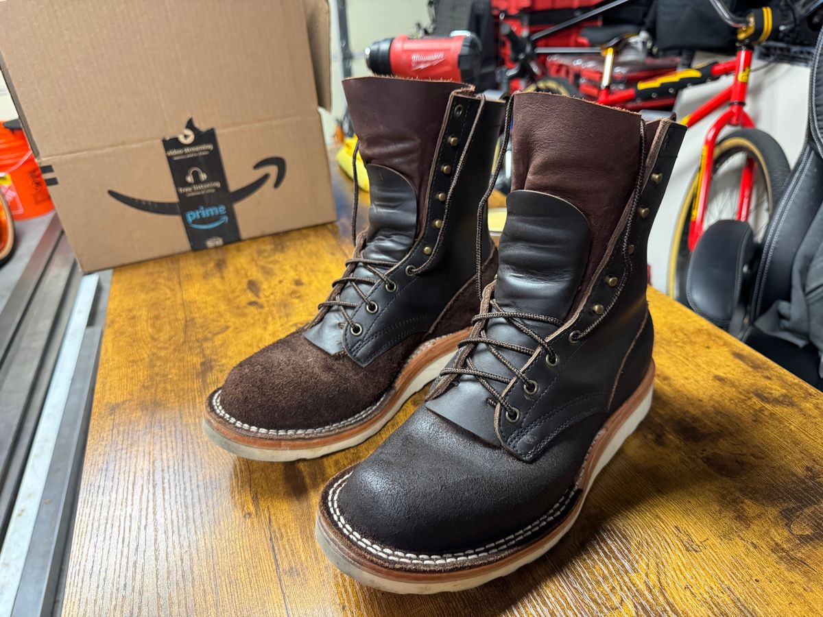 Photo by OrtizConstruction on April 5, 2026 of the Frank's Boots Rainier in Seidel Mocha Oil Tan.