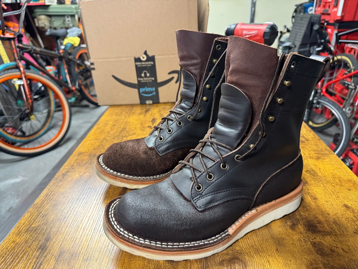 Photo by OrtizConstruction on April 5, 2026 of the Frank's Boots Rainier in Seidel Mocha Oil Tan.