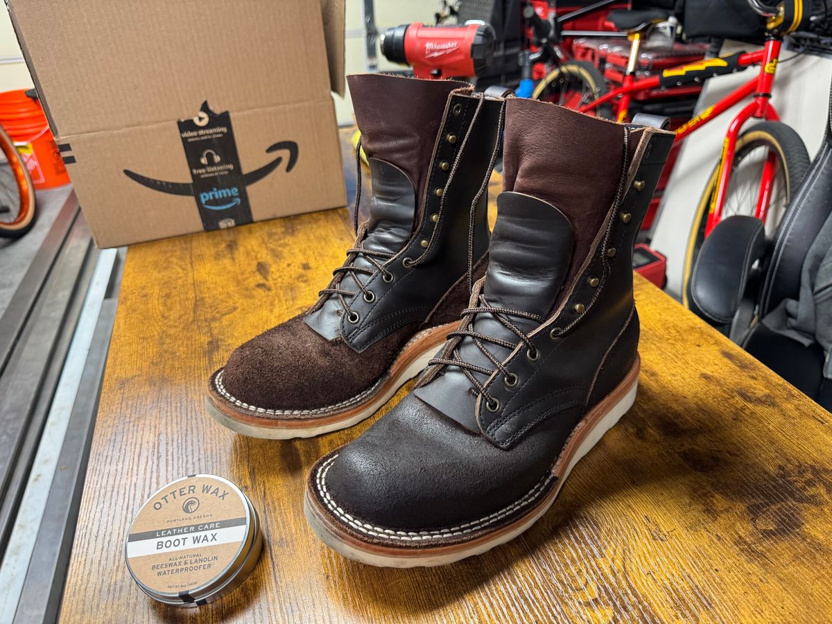 Photo by OrtizConstruction on April 5, 2026 of the Frank's Boots Rainier in Seidel Mocha Oil Tan.