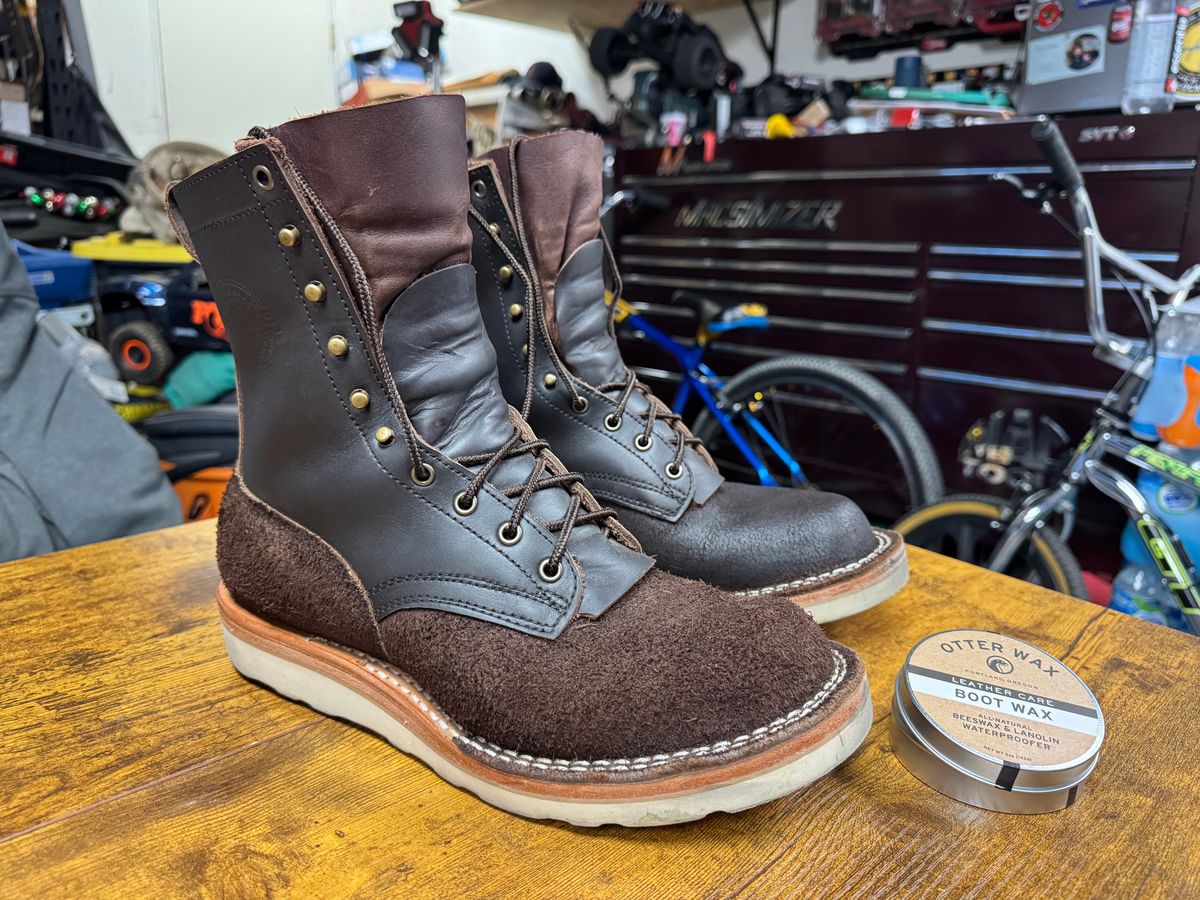 Photo by OrtizConstruction on April 5, 2026 of the Frank's Boots Rainier in Seidel Mocha Oil Tan.