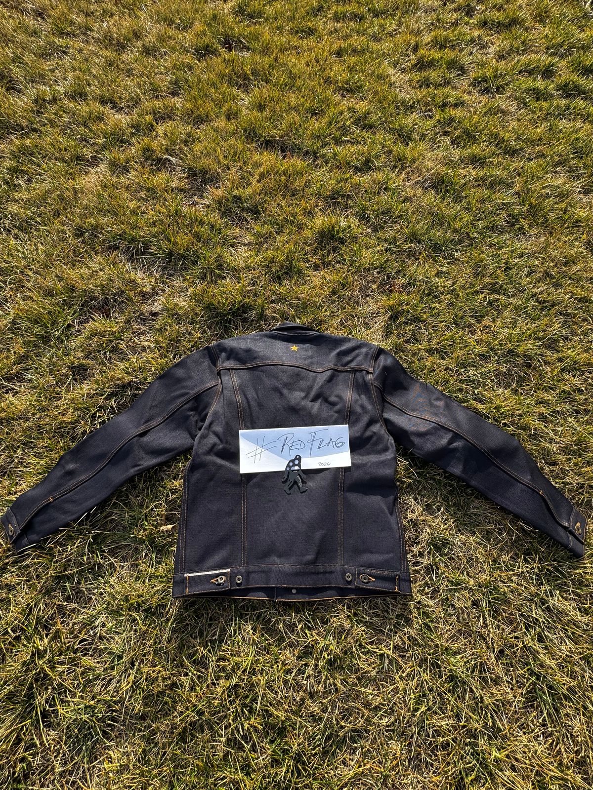 Photo by ericxj99 on January 22, 2026 of the Brave Star Ironside 21.5oz Frankenstein in 22oz Denim.