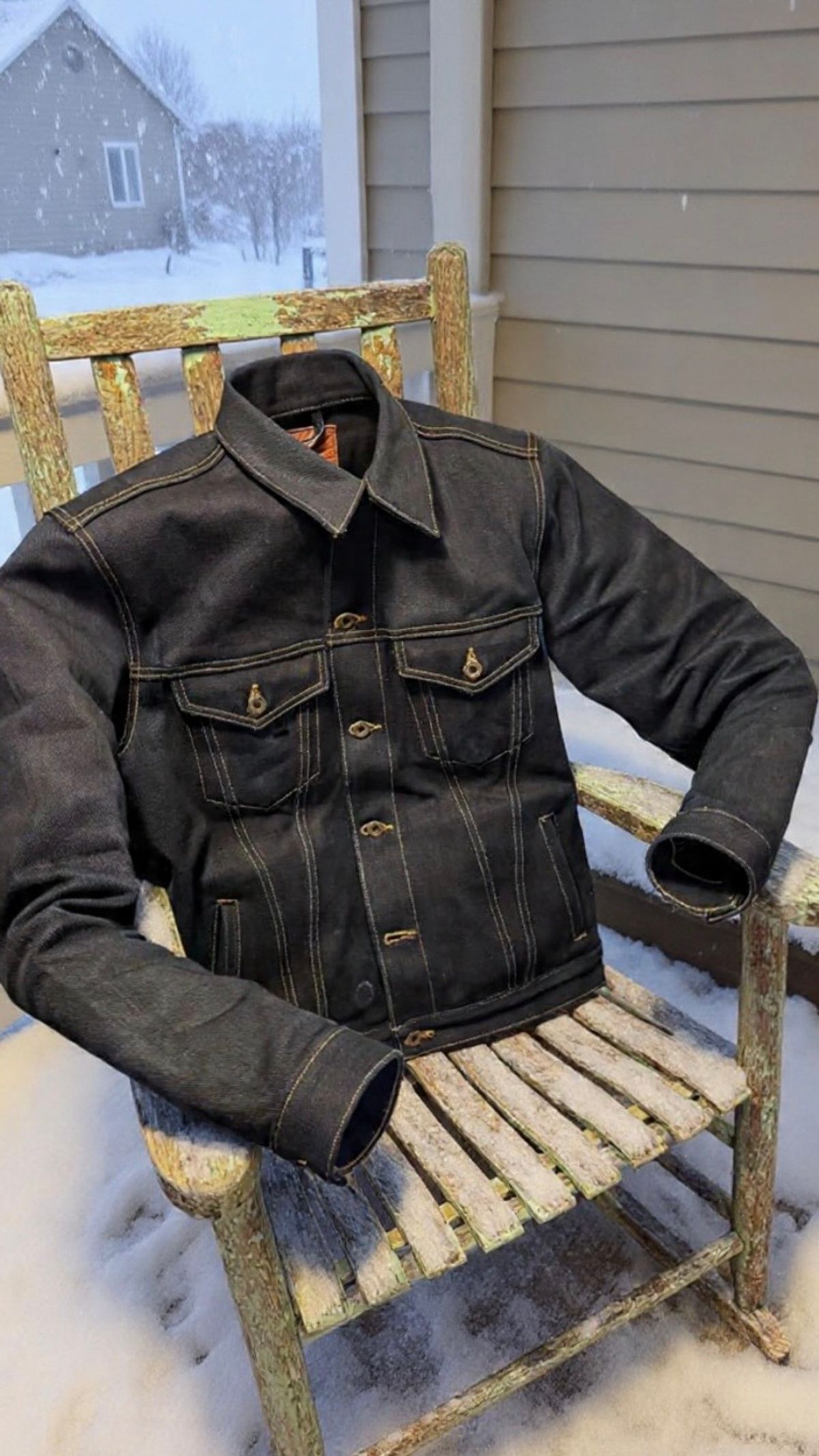 Photo by ericxj99 on January 30, 2026 of the Brave Star Ironside 21.5oz Frankenstein in 22oz Denim.