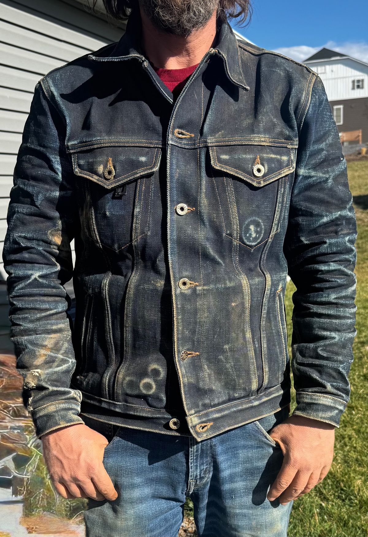 Photo by ericxj99 on March 10, 2026 of the Brave Star Ironside 21.5oz Frankenstein in 22oz Denim.