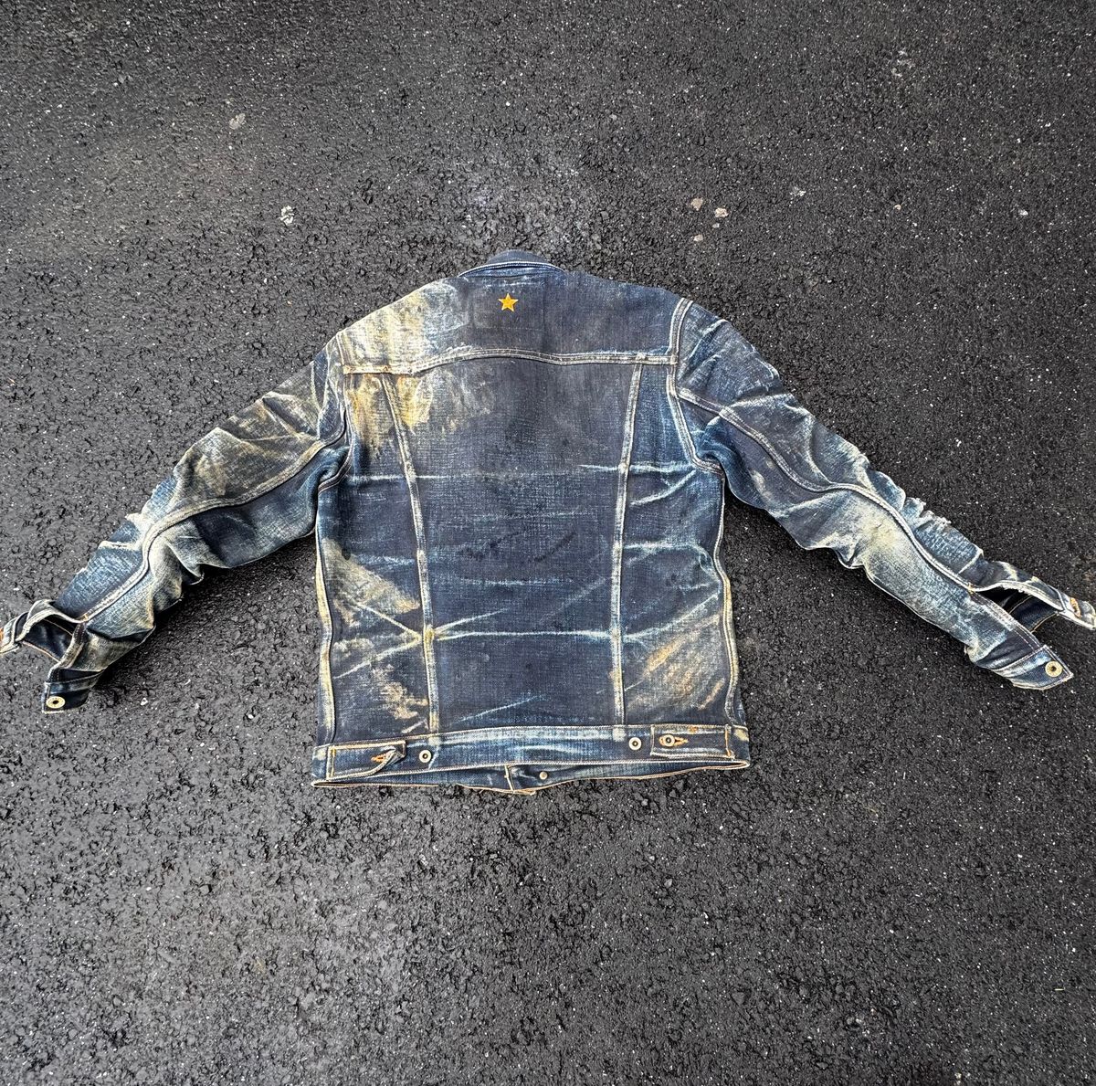 Photo by ericxj99 on April 25, 2026 of the Brave Star Ironside 21.5oz Frankenstein in 22oz Denim.