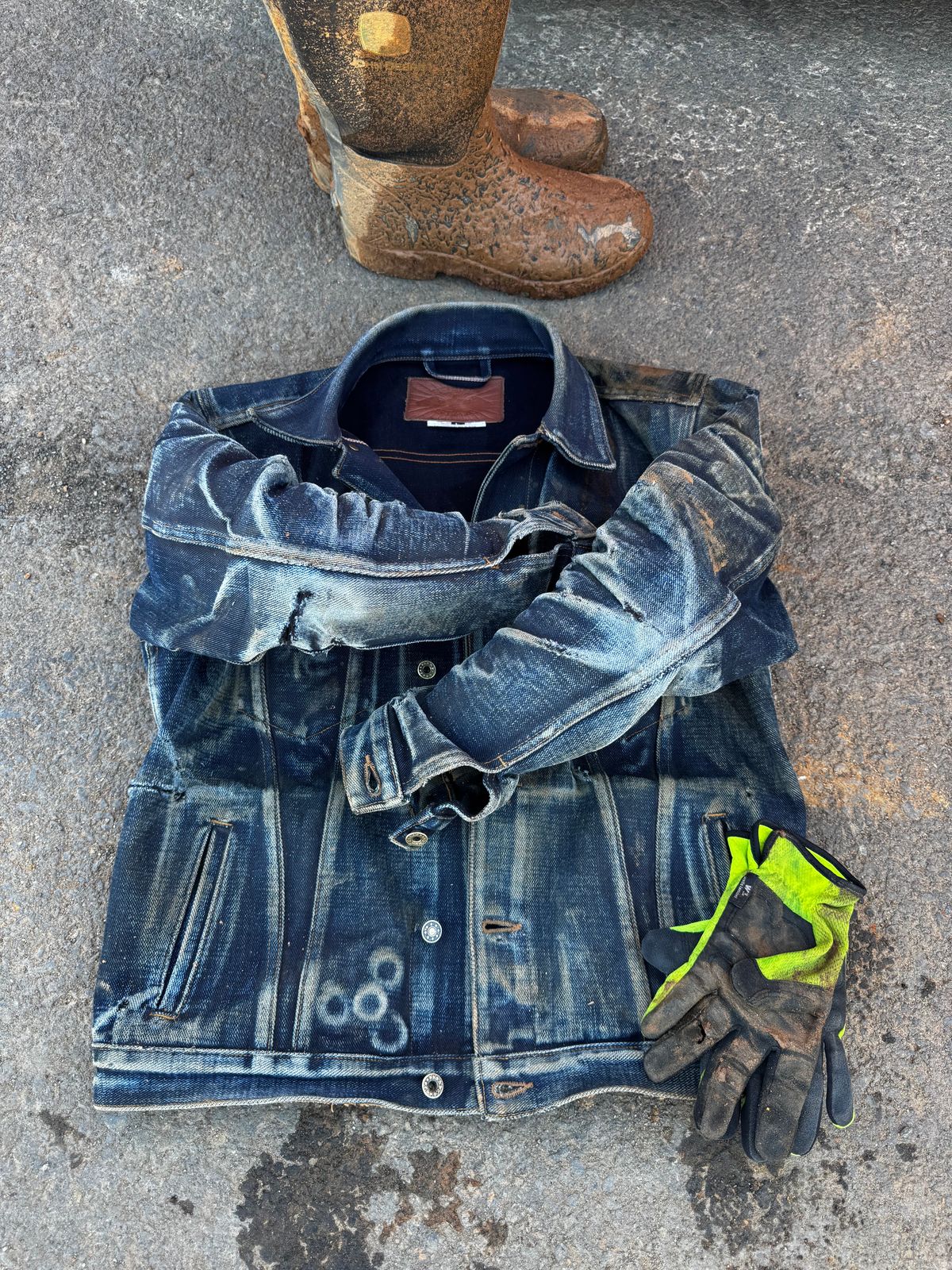 Photo by ericxj99 on May 8, 2026 of the Brave Star Ironside 21.5oz Frankenstein in 22oz Denim.