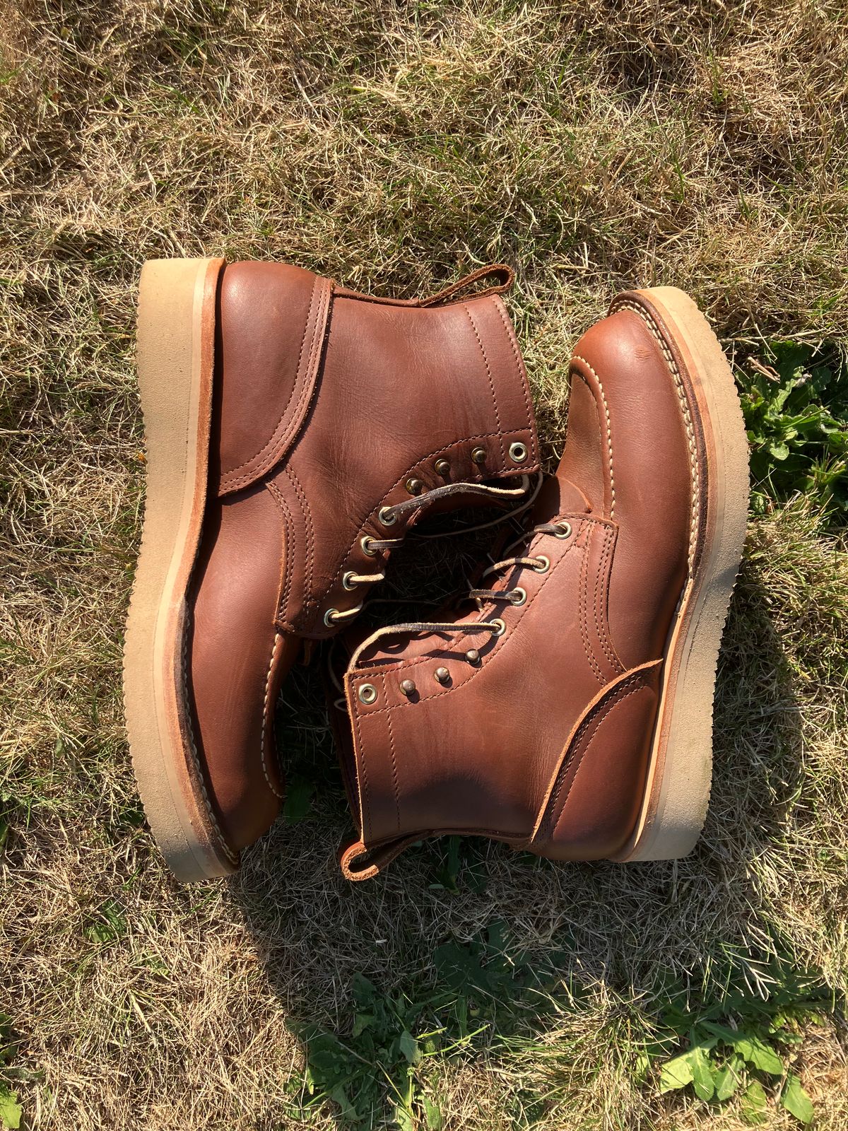 Photo by taylorlong1 on September 19, 2025 of the Nicks Moc Toe in Seidel 1964 Brown.